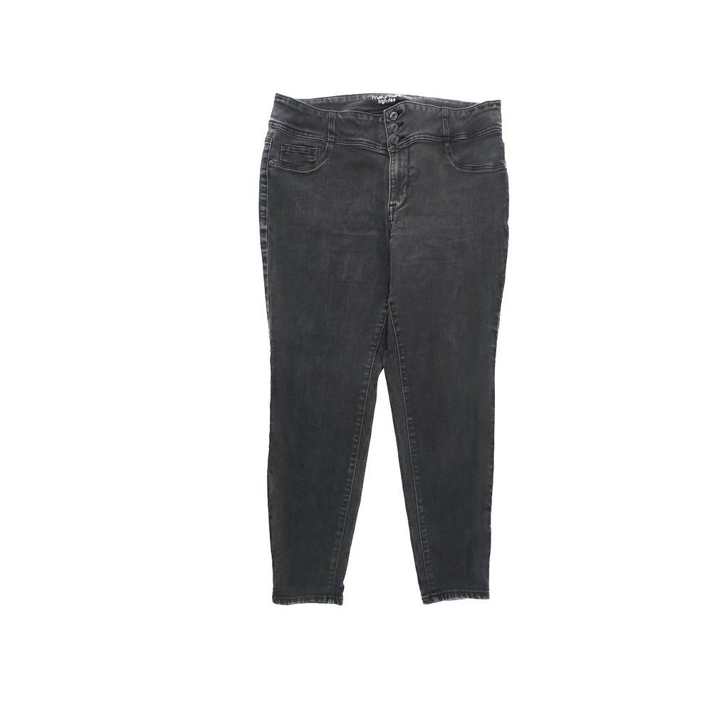 Maurices High Rise Skinny Womens' size‎ 18W Black Denim Jeans